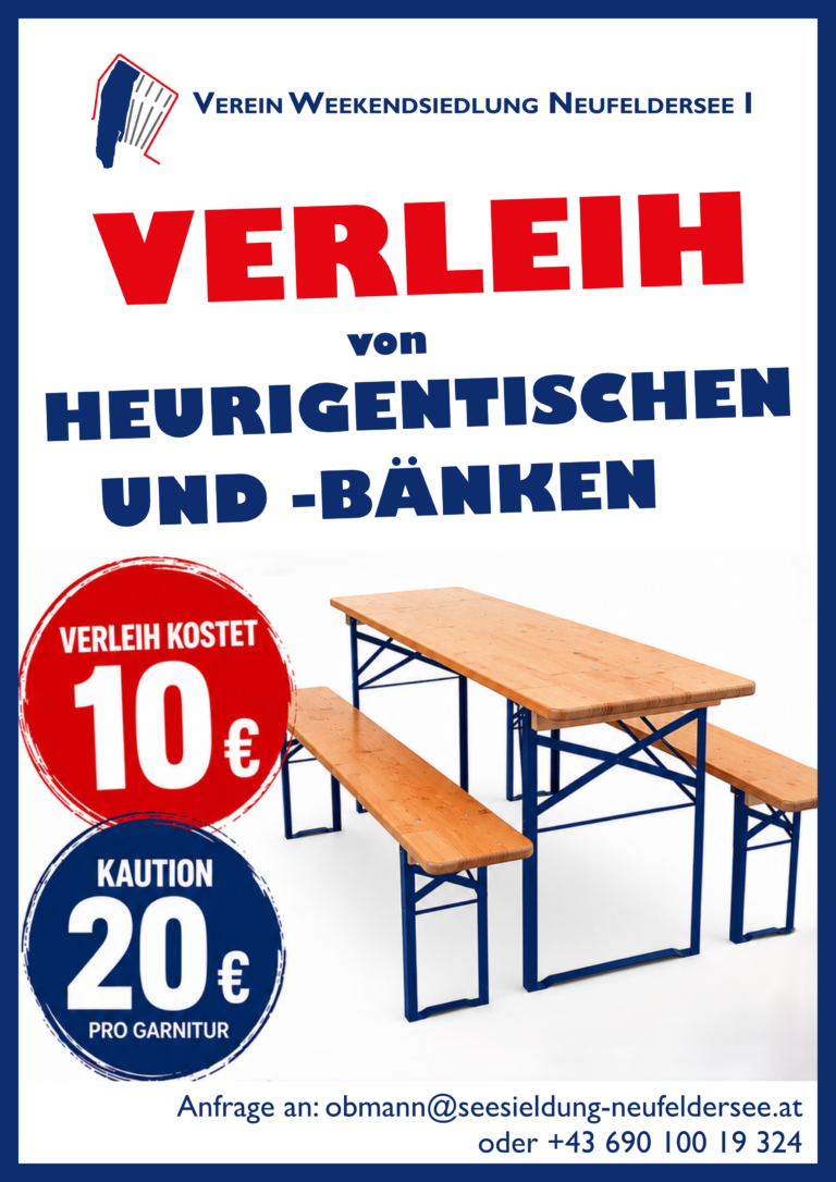Verleih von Heurigenbänken